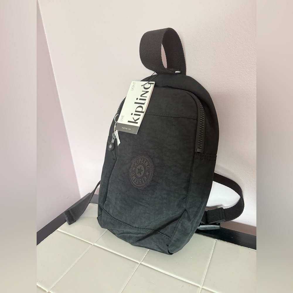 NWT Kipling One Strap Charcoal Backpack